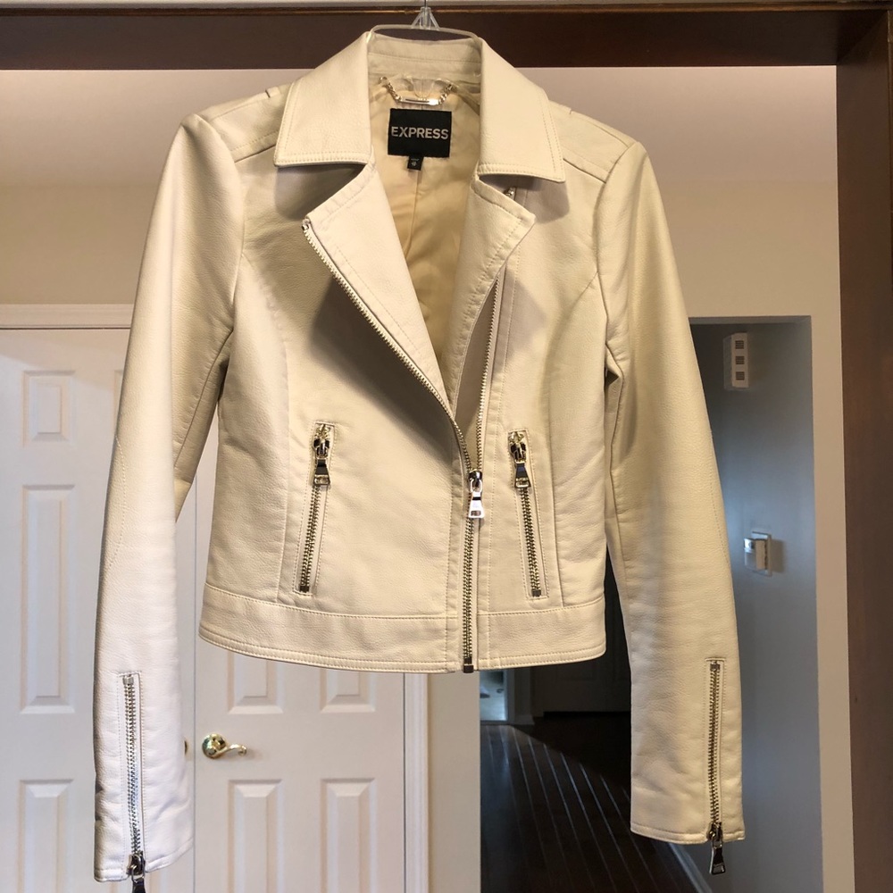 Express (Minus the) Leather Cropped Moto Jacket